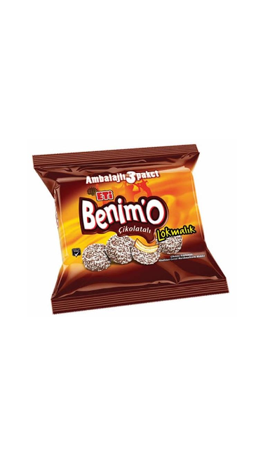 ETI BENIM'O 3 LU 240 GR (biscuit au chocolat, marshmallow et noix de coco)