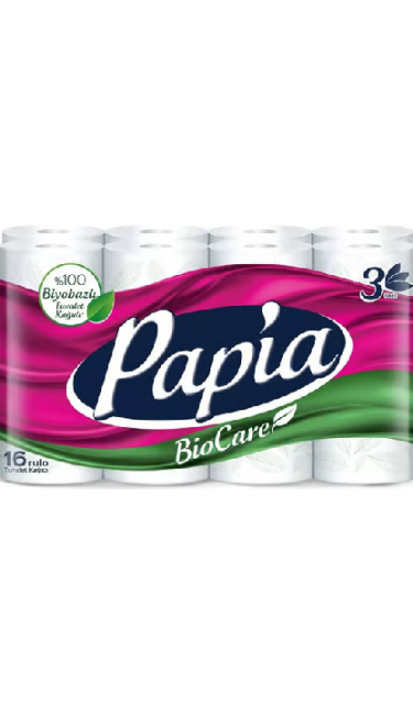 PAPIA TUVALET KAGIDI BIOCARE 3x16 RULO (essuie tout)