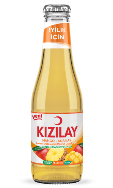 KIZILAY ANANAS - MANGO 24x200 ML  (eau pétillante ananas mangue)