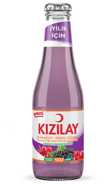 KIZILAY KARADUT - FRENK ÜZÜMÜ  200 ML X24 (eau pétillante mure-cassis)