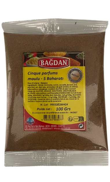 BAGDAN CINQ PARFUMS MOULU 100 GR