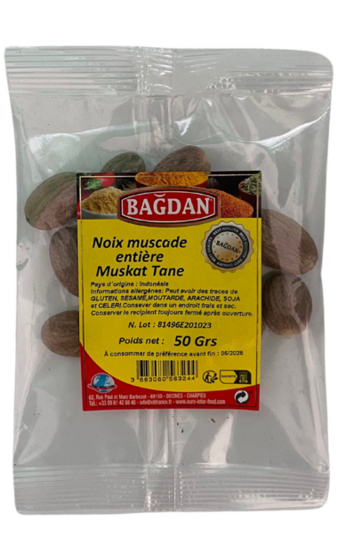 BAGDAN KUCUK HINDISTAN CEVIZI 50 GR(noix de muscade)