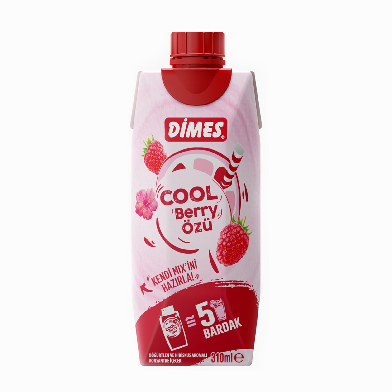 DIMES COOL BERRY BOGURTLEN HIBISKUS 12X310 ML (boisson à dilluer gout myrtille hibiscus)