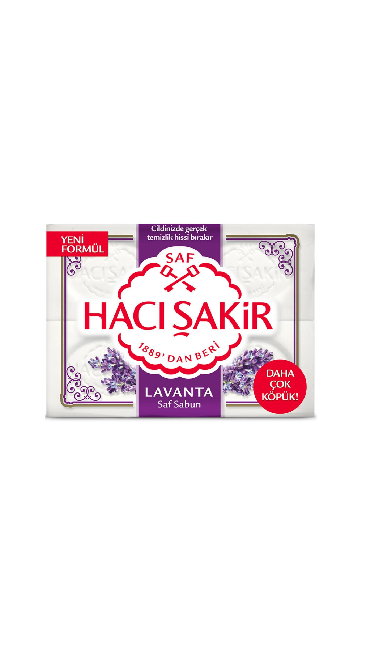 HACISAKIR SABUN FAM LAVANTA 4'LU KALIP SABUN (savon lavande)