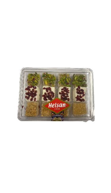 HELSAN LOKUM MIX-4 FINDIK/ANTEPFISTIK/ZERESK UZUM 20x300gr (loukoum mix 4 noisette/pistache/cranberries)