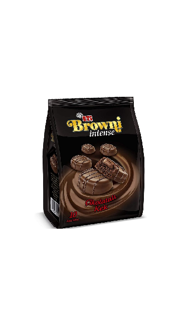 ETI BROWNI INTENSE MINI 144 GR (mini brownis au cœur fondant nappés de chocolait au lait)