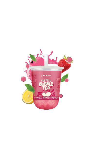 POPPING BUBBLE TEA 12x33CL FRAISE CITRON