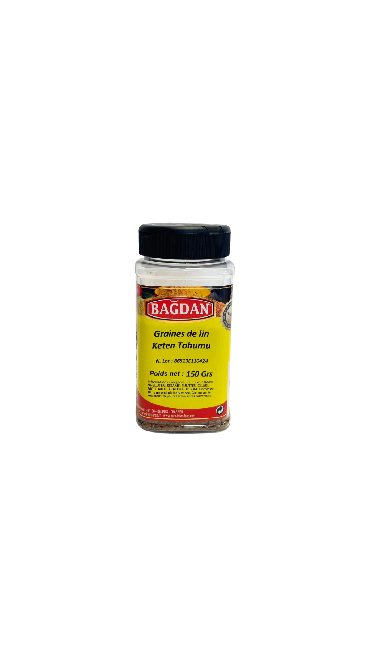 BAGDAN KETEN TOHUMU PET KAVANOZ 12x150gr (graines de lin entière pot plastique)