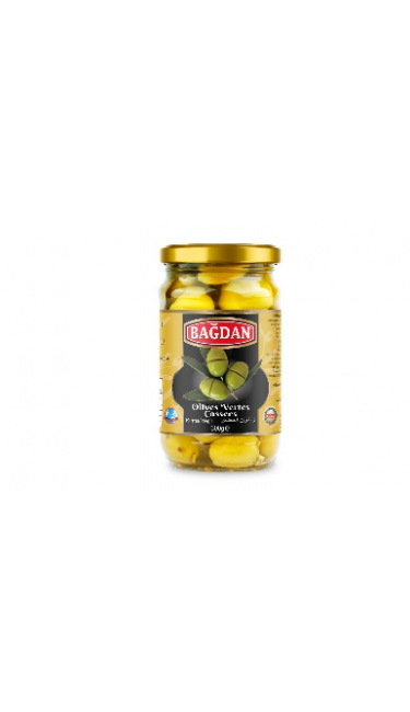 BAGDAN YESIL KIRMA ZEYTIN 12x320CC (olives vertes cassée)