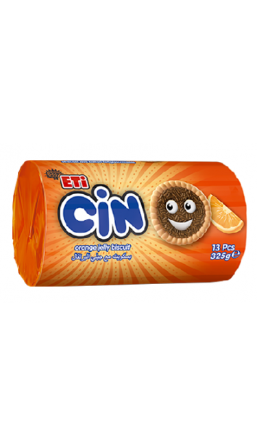 ETI CIN PORTAKAL 12x325 GR (biscuits nappés de gelée d'orange et vermicelles au chocolat)