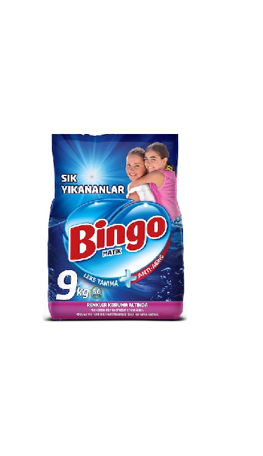 BINGO TOZ MATIC SIK YIKANANLAR 9KG (lessive couleur)