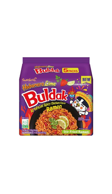 BULDAK RAMEN POULET PIQUANT HABANERO LIME  SAMYANG 5X140GR