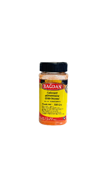 BAGDAN RENKLENDIRICI PET KAVANOZ 12x170GR (colorant alimentaire pot en plastique)