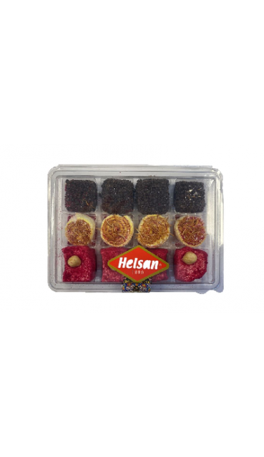 HELSAN LOKUM MIX-3 FINDIK/KADAYIF/CIKOLATA 20x300gr (loukoum mix 3 choco/kadayif/noisette)