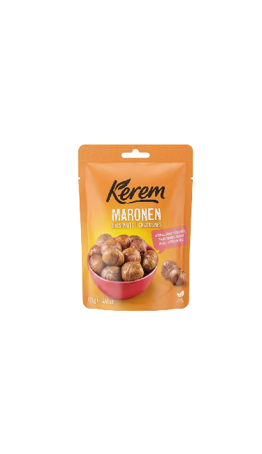 KEREM. KESTANE SEKERLI 12x125gr  (châtaignes grillées sucrée)