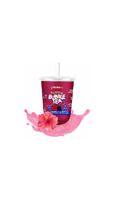 POPPING BUBBLE TEA 12x33CL HIBISCUS-MYRTILLE