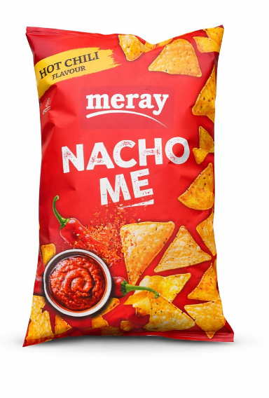 MERAY CHIPS NACHOS HOT CHILI 22x150G