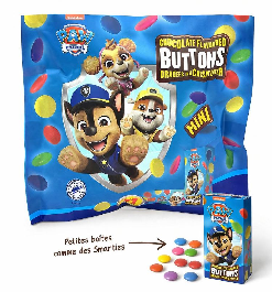 PAW PATROL CHOCO BUTTONS MULTI 14GR